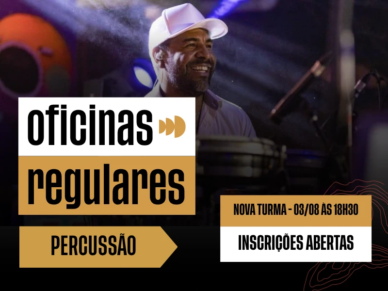 Nova turma de Percussão - NOVA TURMA 03/08 às 18h30
