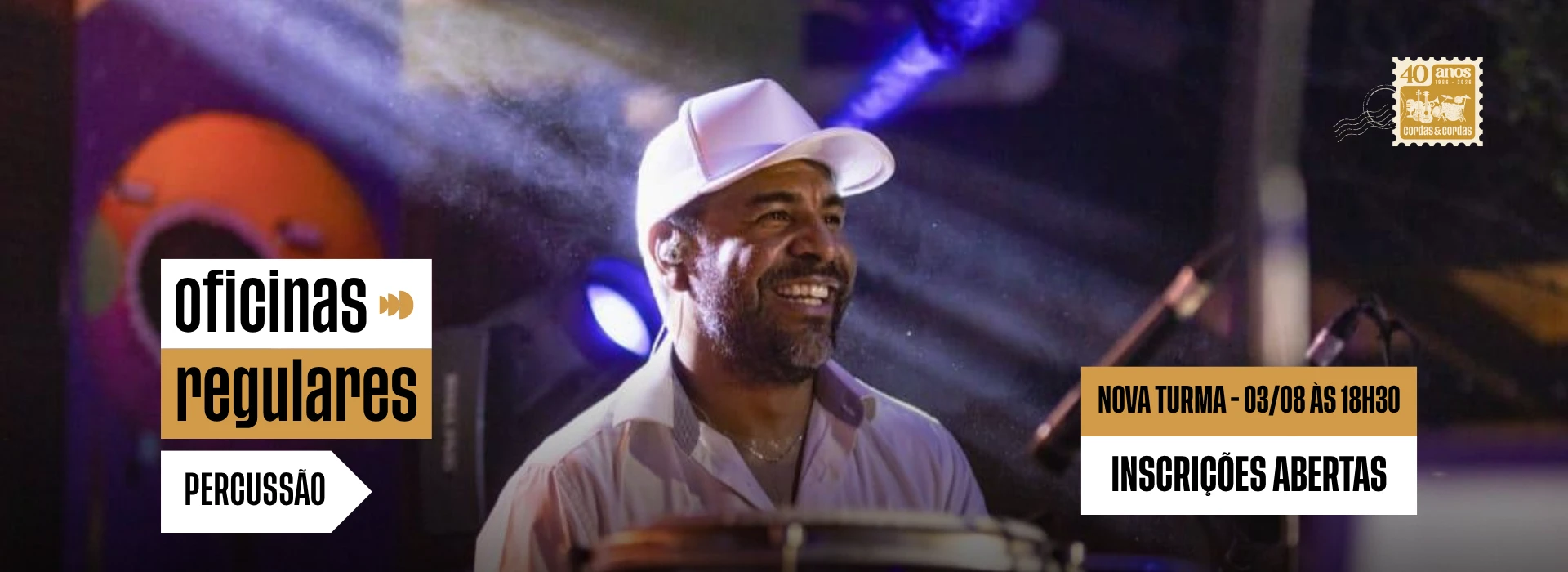 Nova turma de Percussão - NOVA TURMA 03/08 às 18h30