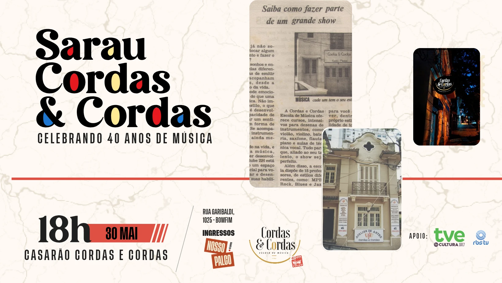 Sarau Festa de 40 anos da Cordas & Cordas